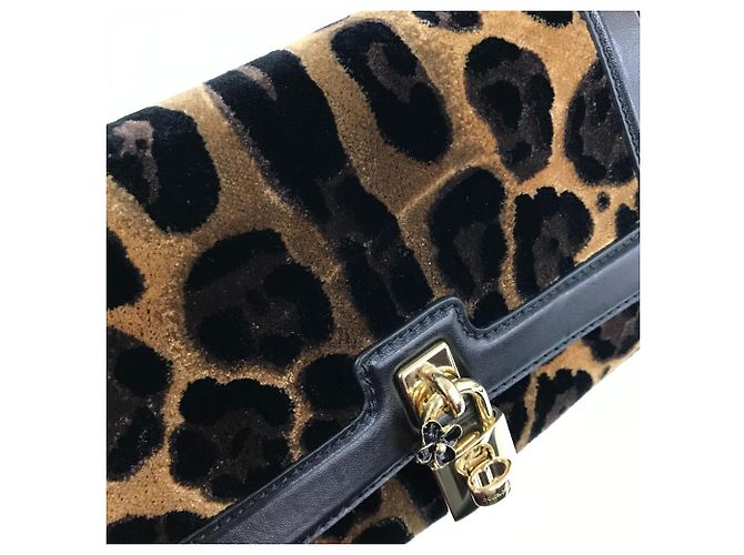 Borsa a tracolla Dolce & Gabbana con stampa leopardata Marrone Nero - vista 5