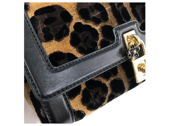Borsa a tracolla Dolce & Gabbana con stampa leopardata Marrone Nero - vista 6