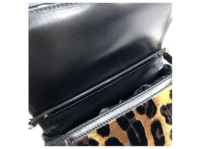 Borsa a tracolla Dolce & Gabbana con stampa leopardata Marrone Nero - vista 8