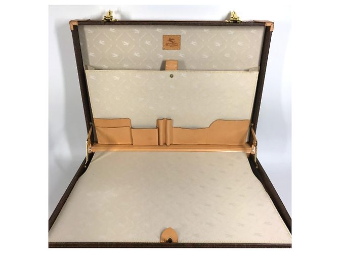 ETRO Lederhandtasche mit Paisley-Muster Braun - Ansicht 12
