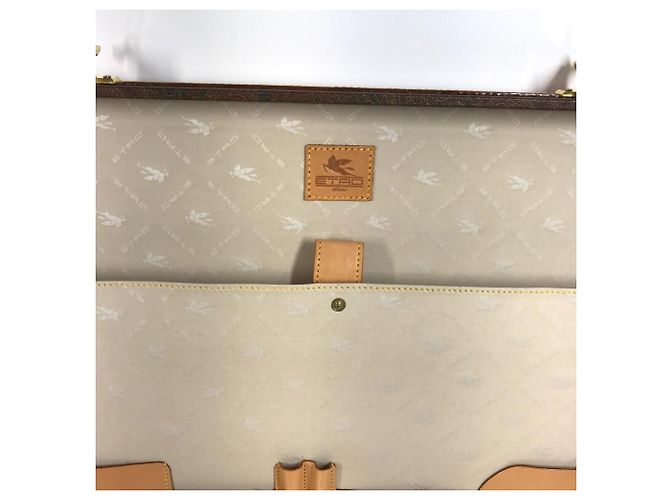 ETRO Lederhandtasche mit Paisley-Muster Braun - Ansicht 13