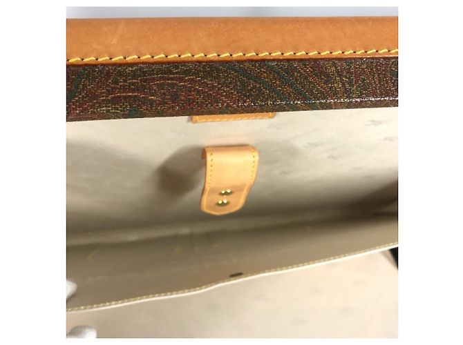 ETRO Lederhandtasche mit Paisley-Muster Braun - Ansicht 17