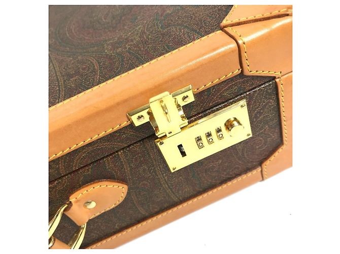 ETRO Lederhandtasche mit Paisley-Muster Braun - Ansicht 18