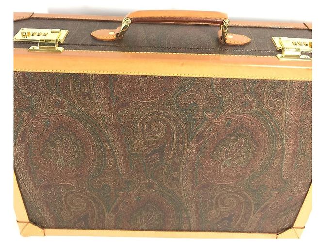 ETRO Lederhandtasche mit Paisley-Muster Braun - Ansicht 2