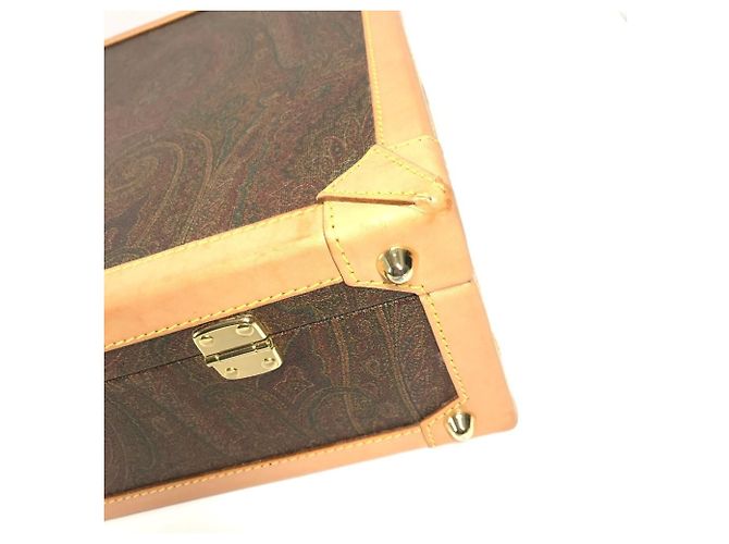 ETRO Lederhandtasche mit Paisley-Muster Braun - Ansicht 9
