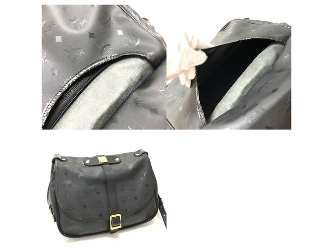 Bolsa Tiracolo MCM Preto - vista 13