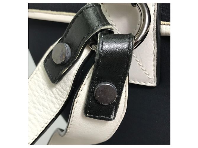 Jimmy Choo Two-tone Star Studded Leather Backpack Black White - view 10