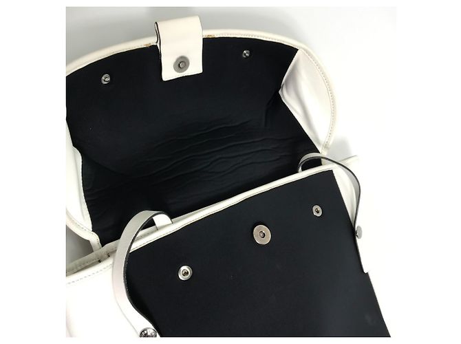 Jimmy Choo Two-tone Star Studded Leather Backpack Black White - view 14