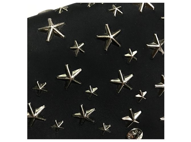 Jimmy Choo Two-tone Star Studded Leather Backpack Black White - view 8
