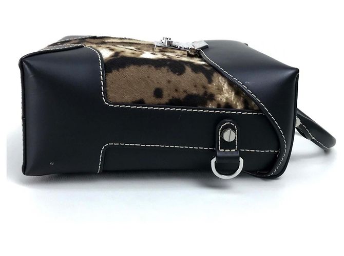 Bolso de hombro 2-Way MCM con estampado de leopardo Negro Beige - vista 4