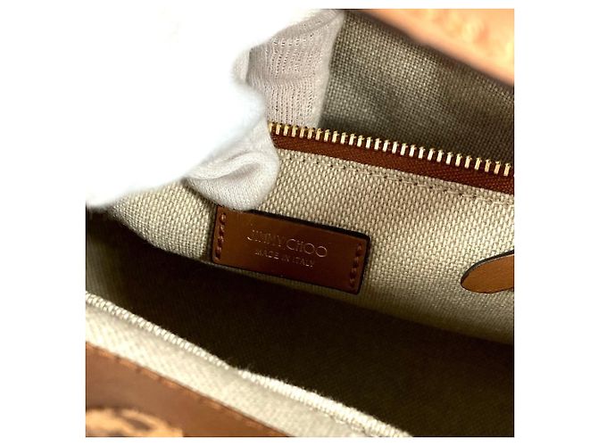 Jimmy Choo Logo Avenue S Tasche Beige - Ansicht 14