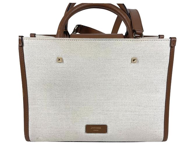 Jimmy Choo Logo Avenue S Tasche Beige - Ansicht 2