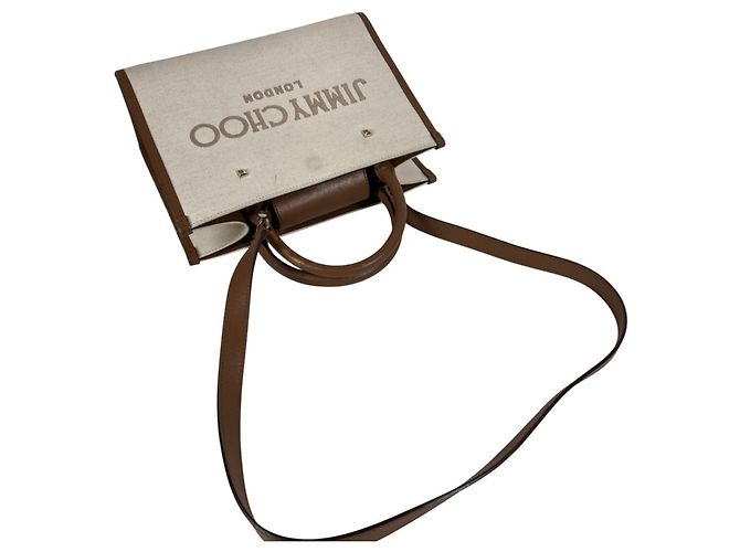 Jimmy Choo Logo Avenue S Tasche Beige - Ansicht 8