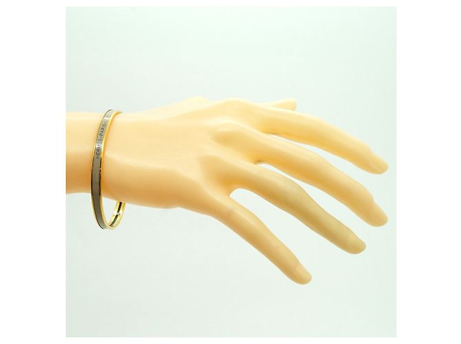 Hermès Brazalete Hermes chapado en oro beige Dorado - vista 6
