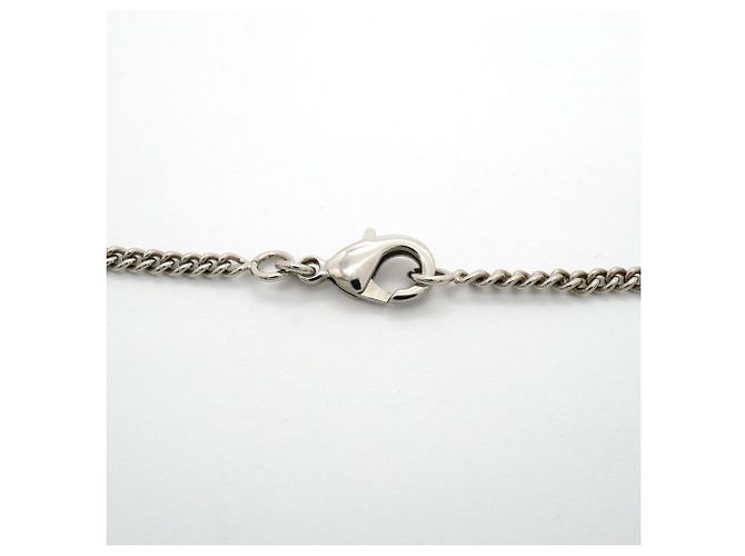 Collar Chanel Plateado con logo Coco y Camelia Plata - vista 4