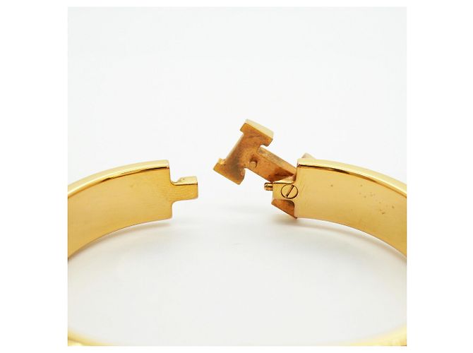 Hermès Brazalete Hermes Clic Clac PM Negro Dorado - vista 4