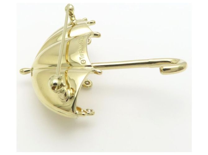 Autre Marque Spilla a ombrello Tiffany & Co. con diamanti in oro giallo 18K - vista 4