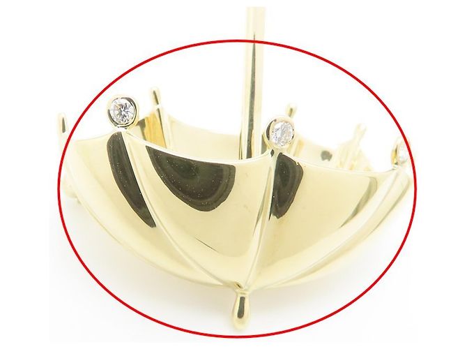 Autre Marque Spilla a ombrello Tiffany & Co. con diamanti in oro giallo 18K - vista 6
