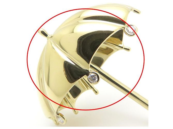 Autre Marque Spilla a ombrello Tiffany & Co. con diamanti in oro giallo 18K - vista 8