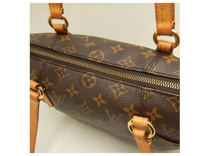 Saco Tote Louis Vuitton Monogram Totally PM Marrom Preto Monograma - vista 10