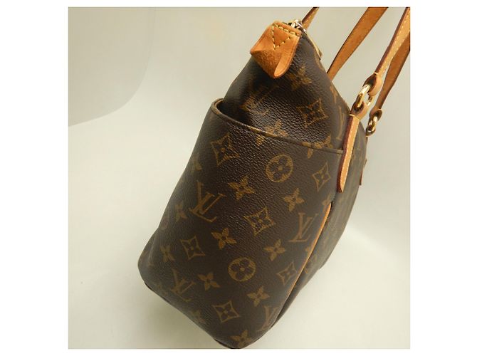 Saco Tote Louis Vuitton Monogram Totally PM Marrom Preto Monograma - vista 11