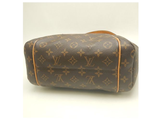 Saco Tote Louis Vuitton Monogram Totally PM Marrom Preto Monograma - vista 12