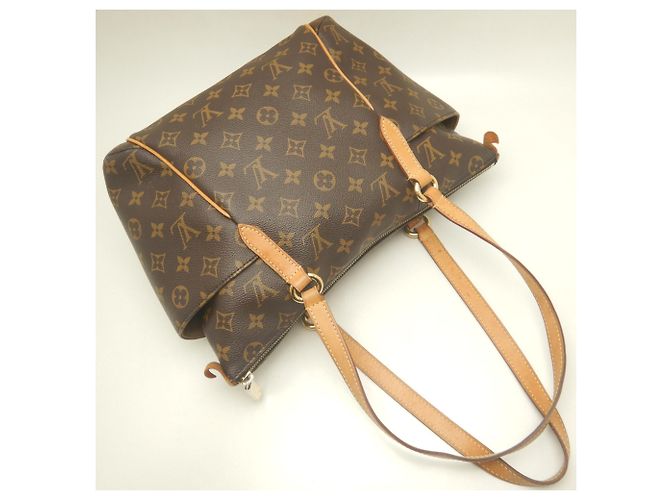 Saco Tote Louis Vuitton Monogram Totally PM Marrom Preto Monograma - vista 3