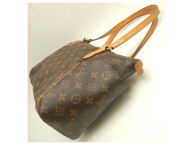 Saco Tote Louis Vuitton Monogram Totally PM Marrom Preto Monograma - vista 4