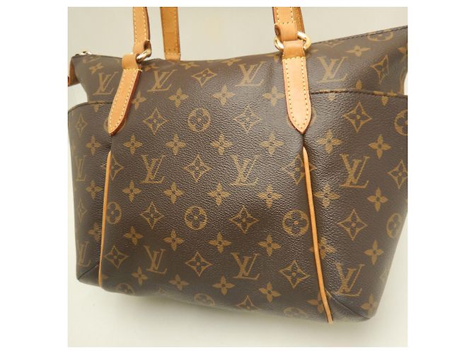 Saco Tote Louis Vuitton Monogram Totally PM Marrom Preto Monograma - vista 7