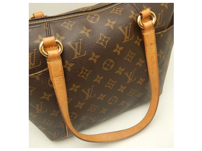 Saco Tote Louis Vuitton Monogram Totally PM Marrom Preto Monograma - vista 9