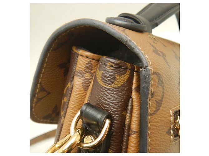 Bolsa Louis Vuitton Monogram Reverse Pochette Metis Marrom Monograma - vista 11