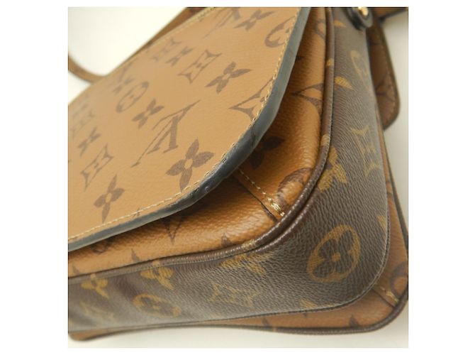 Bolsa Louis Vuitton Monogram Reverse Pochette Metis Marrom Monograma - vista 13