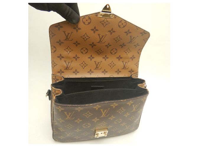 Bolsa Louis Vuitton Monogram Reverse Pochette Metis Marrom Monograma - vista 7