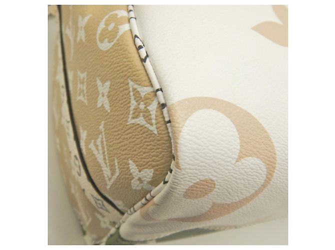 Borsa Louis Vuitton Monogram Giant Speedy Bandoulière 30 Bianco Beige Cachi - vista 11