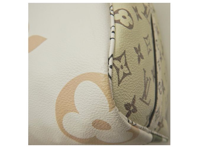 Borsa Louis Vuitton Monogram Giant Speedy Bandoulière 30 Bianco Beige Cachi - vista 12