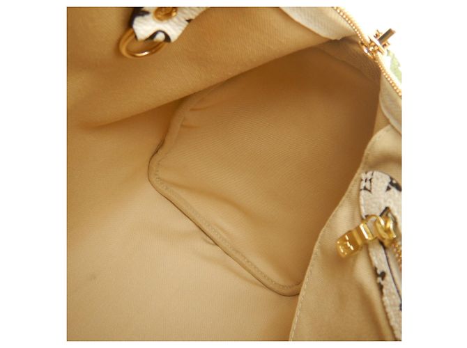 Borsa Louis Vuitton Monogram Giant Speedy Bandoulière 30 Bianco Beige Cachi - vista 19