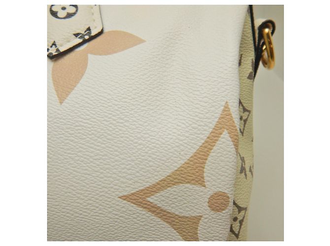 Borsa Louis Vuitton Monogram Giant Speedy Bandoulière 30 Bianco Beige Cachi - vista 9