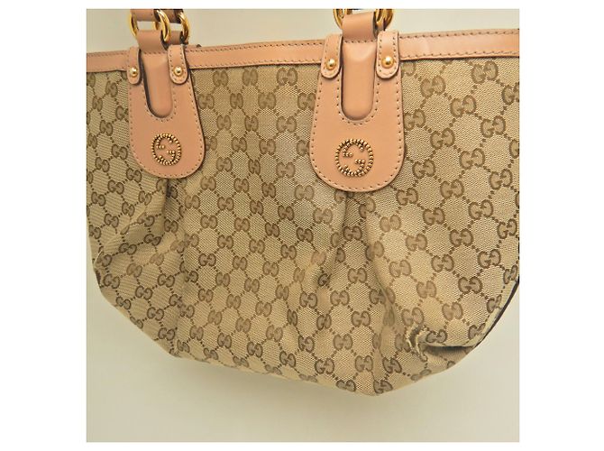 Borsa Tote Gucci Scarlett 269953 Beige Giallo - vista 13