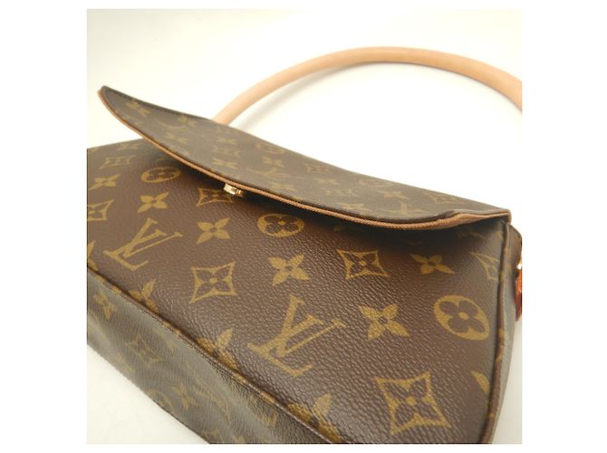 Bolso de hombro Louis Vuitton Monogram Mini Looping Castaño - vista 10