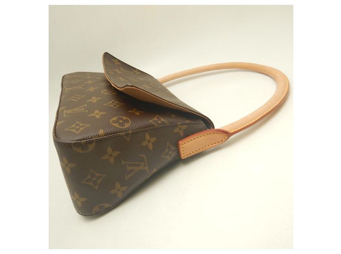 Bolso de hombro Louis Vuitton Monogram Mini Looping Castaño - vista 4