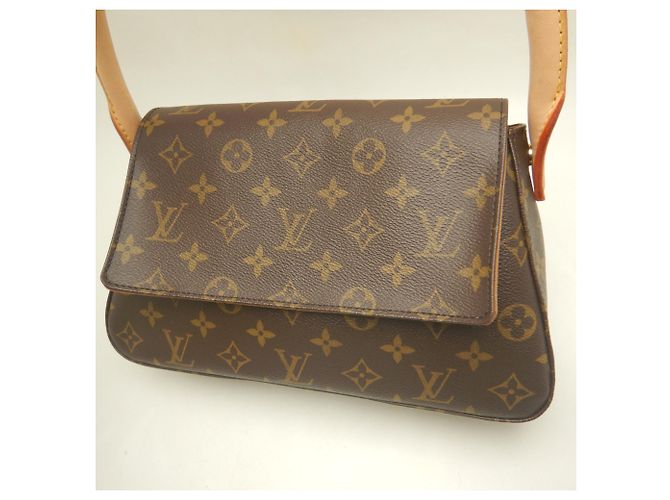 Bolso de hombro Louis Vuitton Monogram Mini Looping Castaño - vista 8