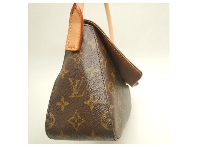 Bolso de hombro Louis Vuitton Monogram Mini Looping Castaño - vista 9