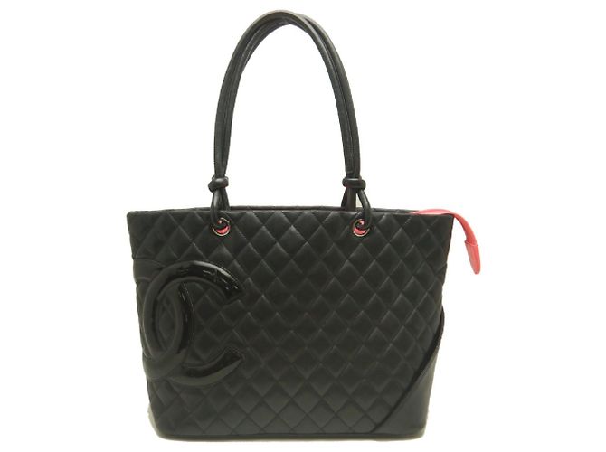 Borsa Tote Grande Chanel Cambon Line Nero - vista 2