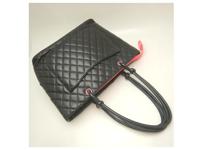 Borsa Tote Grande Chanel Cambon Line Nero - vista 3