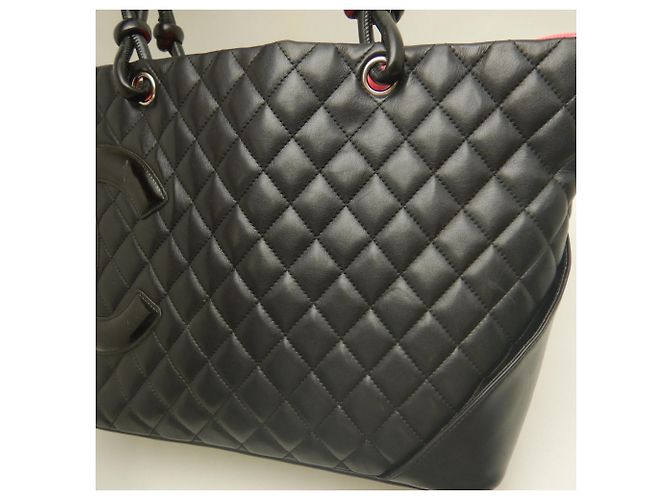 Borsa Tote Grande Chanel Cambon Line Nero - vista 6