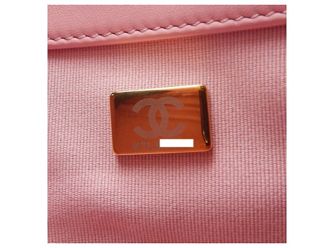 Borsa a tracolla Chanel 19 in tweed Rosa - vista 18