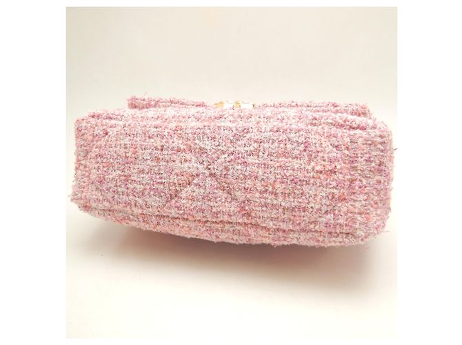 Borsa a tracolla Chanel 19 in tweed Rosa - vista 5