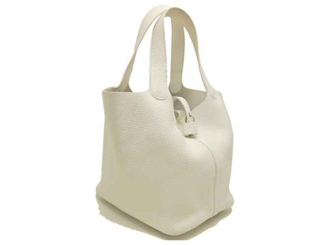 Hermès Hermes Picotin Lock MM Handtasche Weiß - Ansicht 2