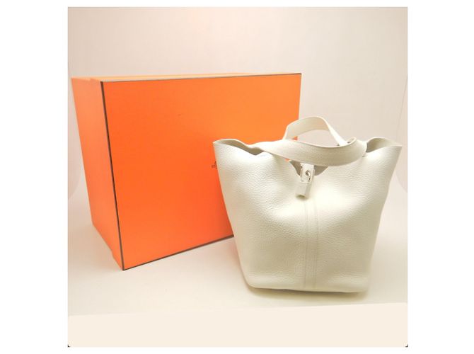 Hermès Hermes Picotin Lock MM Handtasche Weiß - Ansicht 27