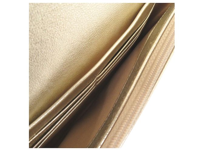 Cartera de cadena acolchada Jimmy Choo JC Bar Beige Dorado - vista 7